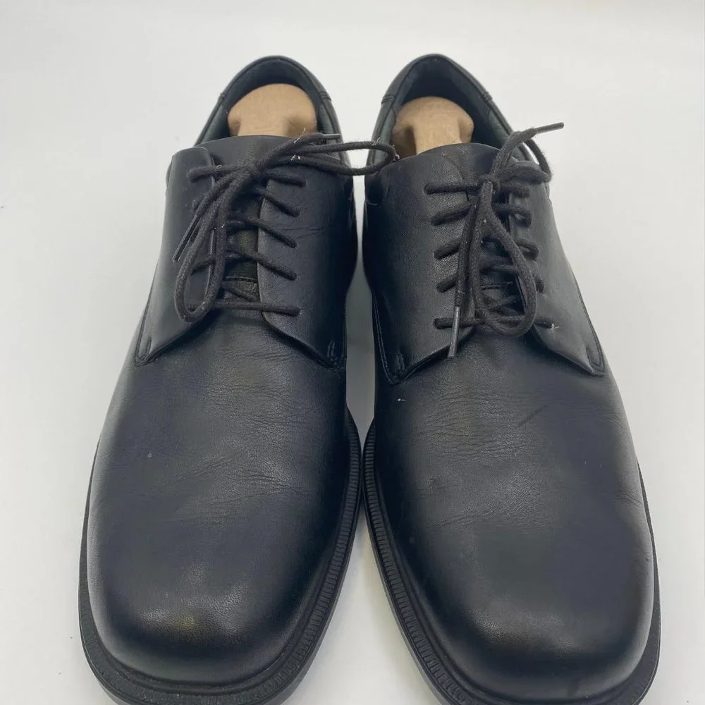 MENS ROCKPORT BLACK LEATHER‎ DRESS SHOES